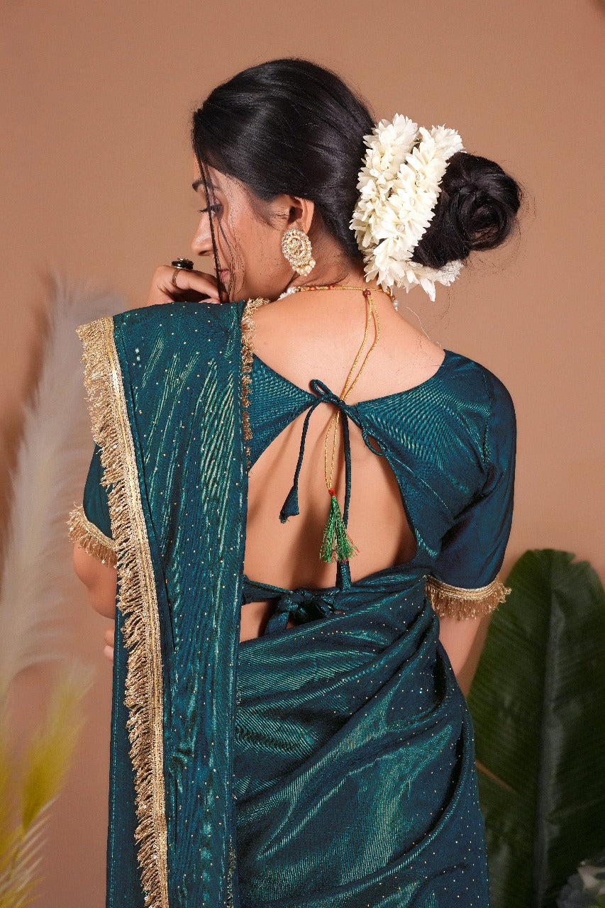 Beeds Flary Saree-Rama