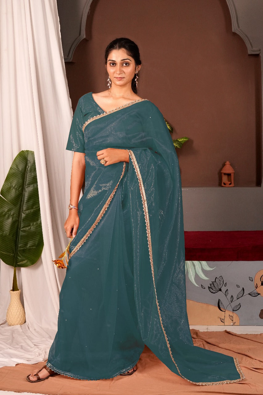 Gold Moti Saree-Rama