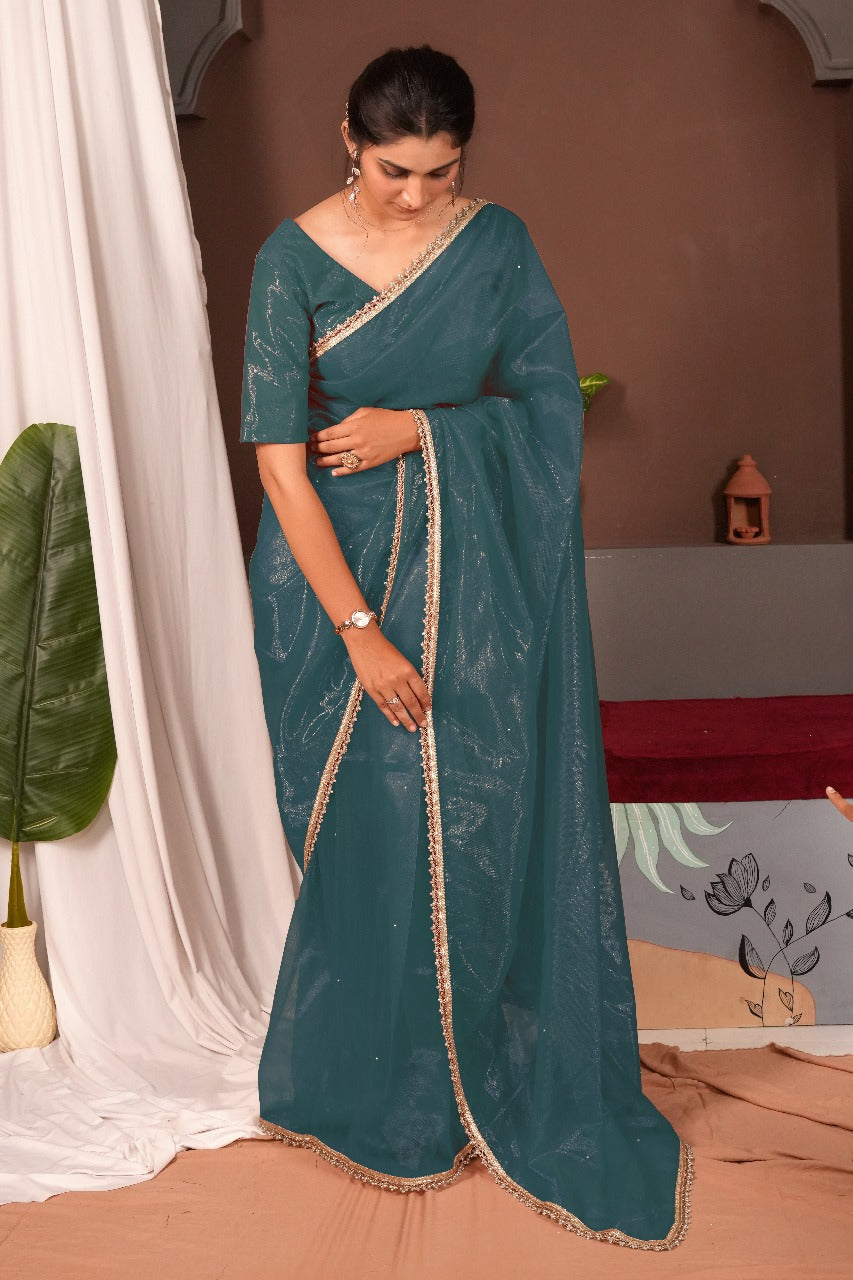 Gold Moti Saree-Rama