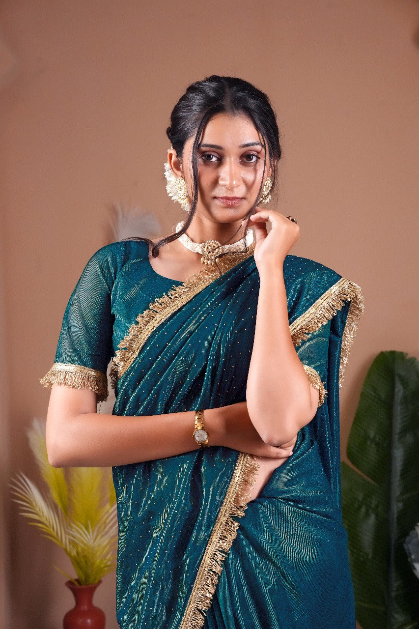 Beeds Flary Saree-Rama
