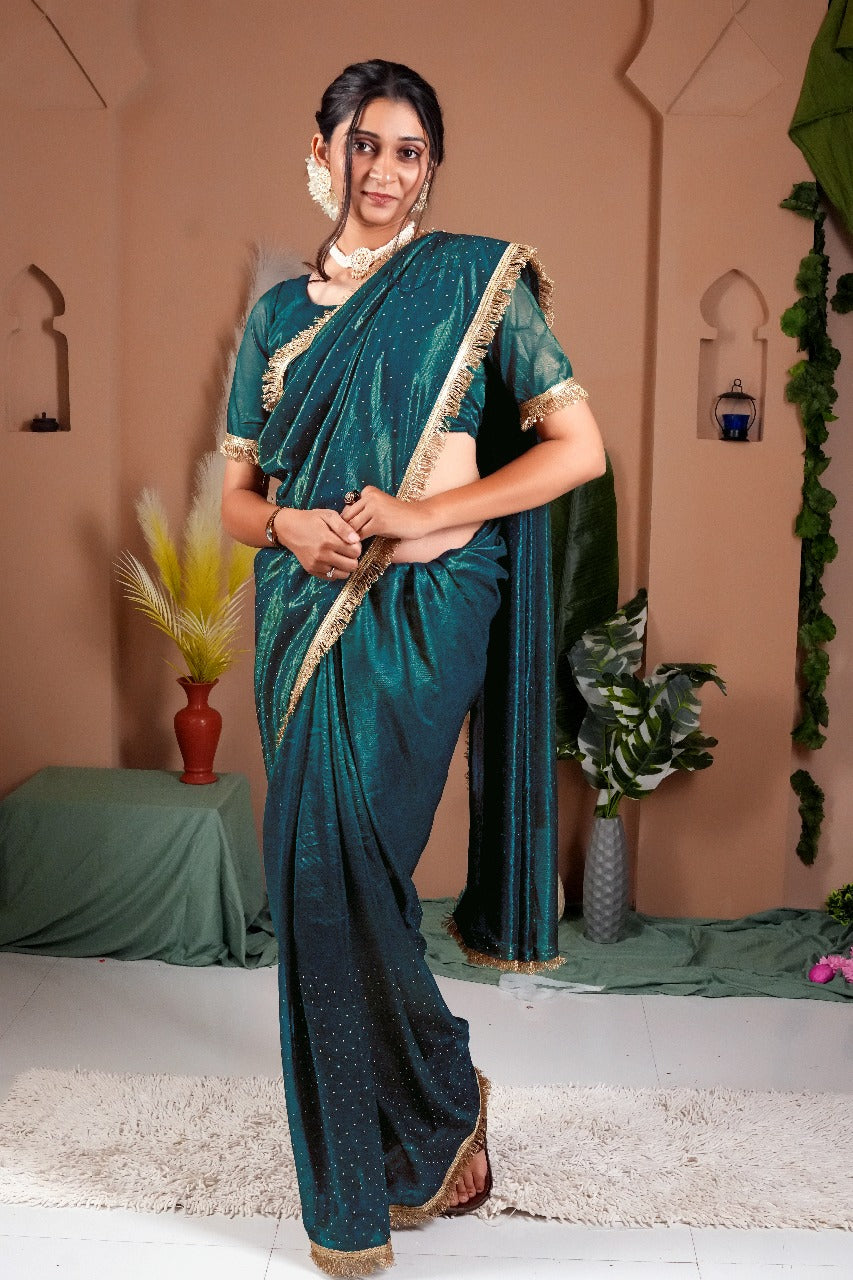 Beeds Flary Saree-Rama
