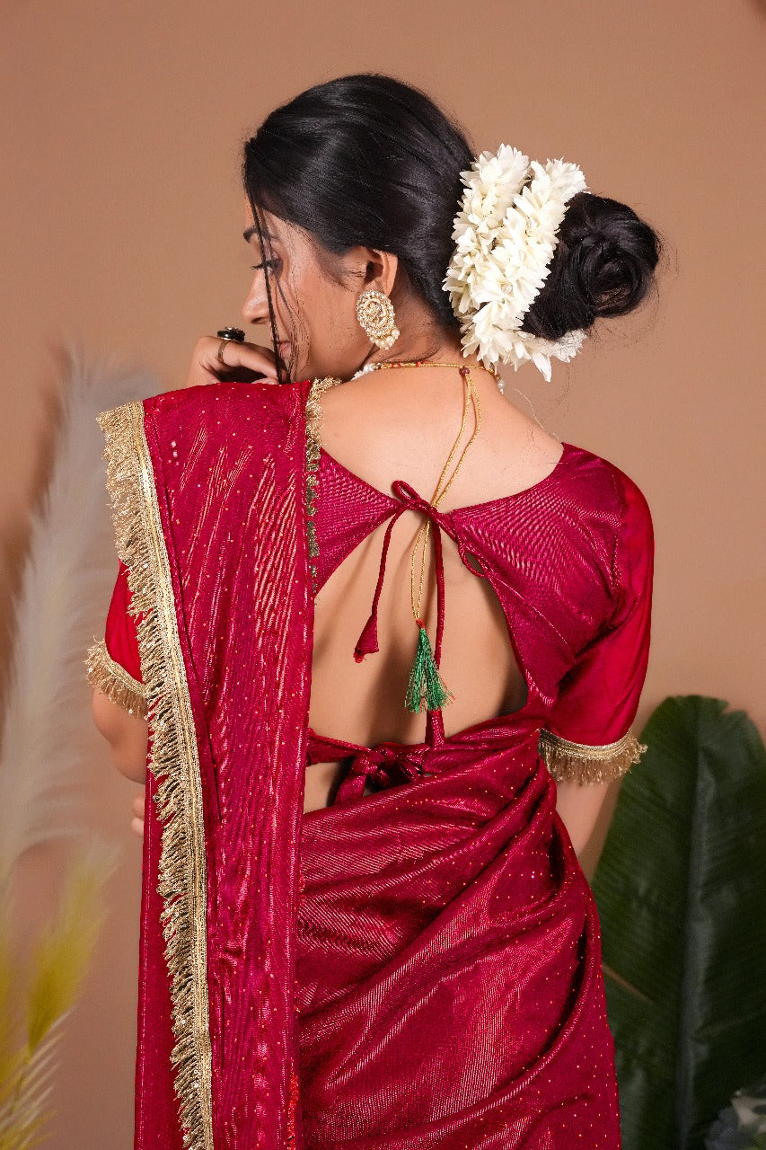 Beeds Flary Saree-Rani