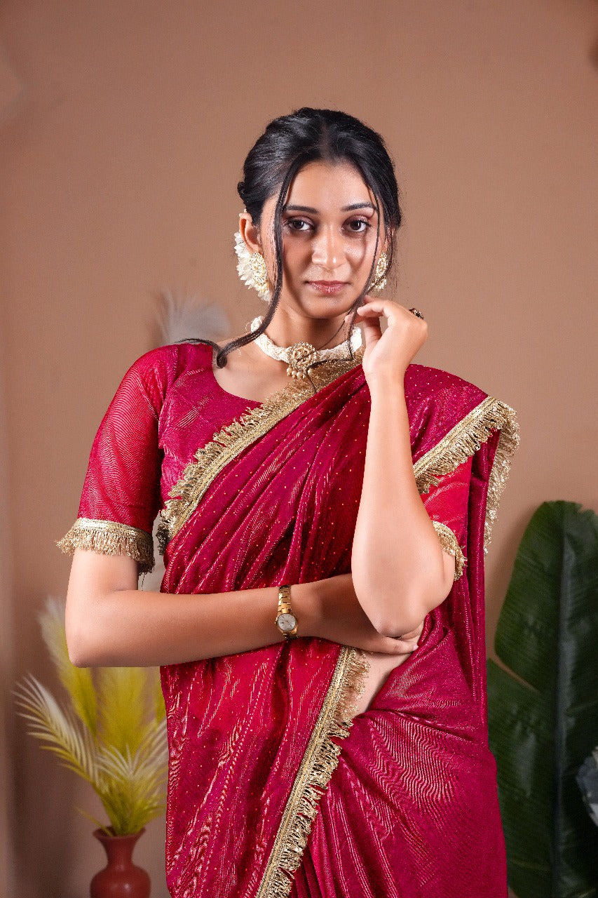 Beeds Flary Saree-Rani