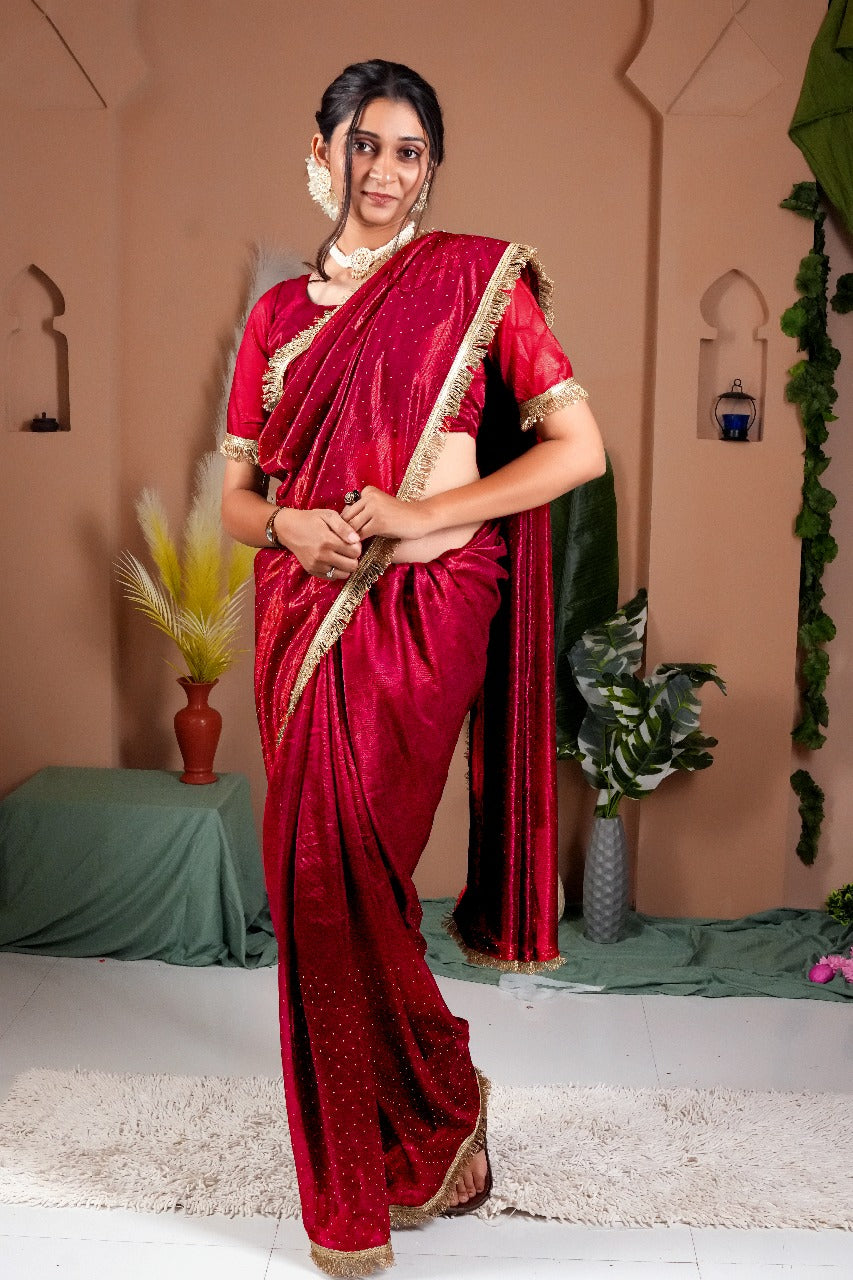 Beeds Flary Saree-Rani